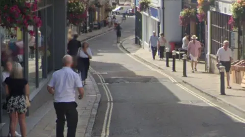 A google street view image of Cheap Street where the crash occurred