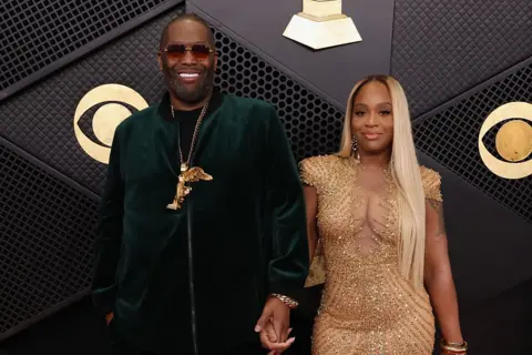 Getty Images Killer Mike and Shana Render attend the 68th GRAMMY Awards 