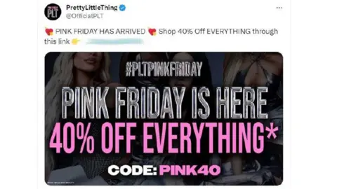 ASA Misleading advert for PrettyLittleThing's offer