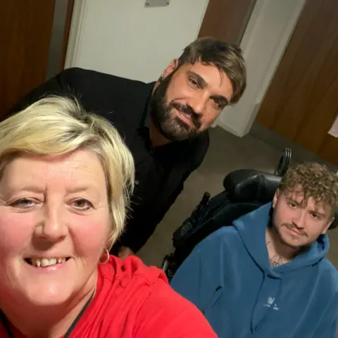 Lisa Griffin A wheelchair user, his mother and a councillor