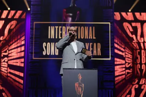 Getty Images Danny Dyer presents an award