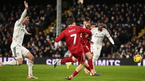 Florian Wirtz scores for Liverpool against Fulham