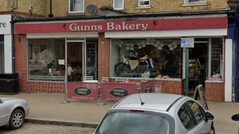 Google Gunns Bakery in Sandy