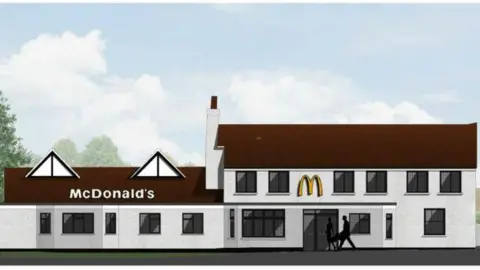 Plans for the McDonald's restaurant in Cobham