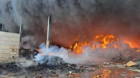 A fire at a recycling centre