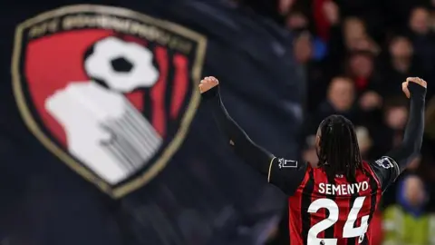 Antoine Semenyo celebrates