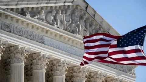 Supreme Court and American flag