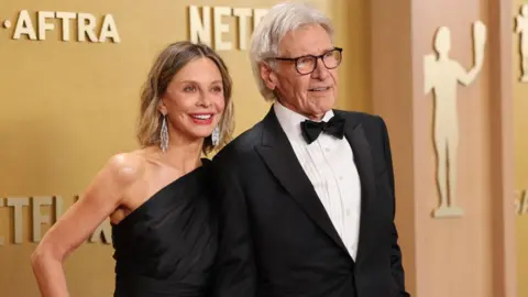 Getty Images Calista Flockhart and Harrison Ford attend the 32nd Annual Actor Awards at Shrine Auditorium and Expo Hall on March 01, 2026 in Los Angeles, California.