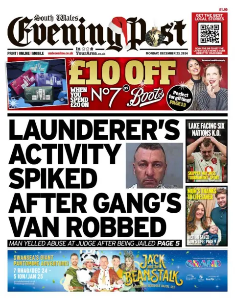 South Wales Evening Post South Wales Evening Post front page