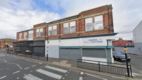 Google The shop units on Villette Road are currently empty