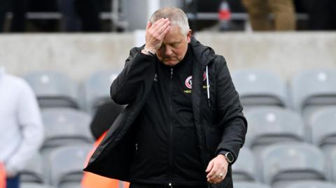 Chris Wilder reacts to Sheffield United's Premier League defeat to Newcastle at St James Park