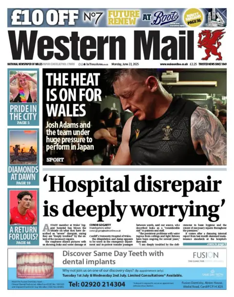 Western Mail Front page of Western Mail