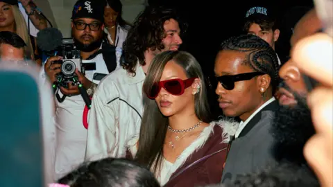 Rihanna and A$AP Rocky in Paris for Fashion Week