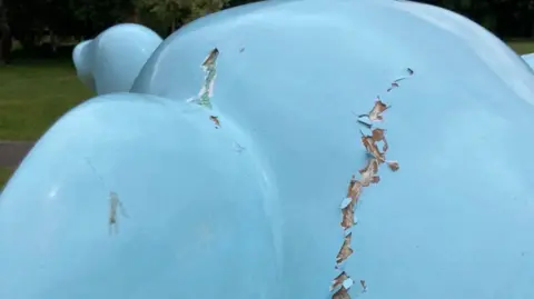 St Giles Hospice The damaged elephant sculpture