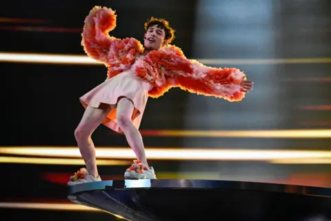 Nemo performs at Eurovision