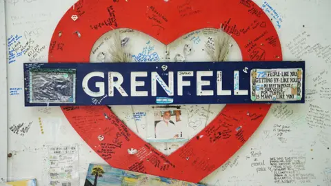 PA Hoarding around Grenfell Tower