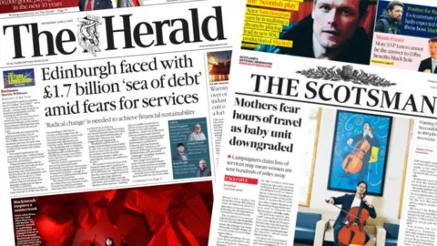 Newspaper front pages from June 4