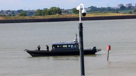 Police boat on the Thames at Gravesend
