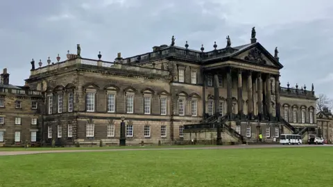 Katie Galbraith/BBC An exterior shot of Wentworth Woodhouse.