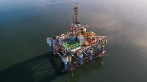 Getty Images North Sea oil rig