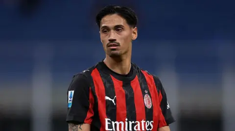 Tijjani Reijnders in action for AC Milan