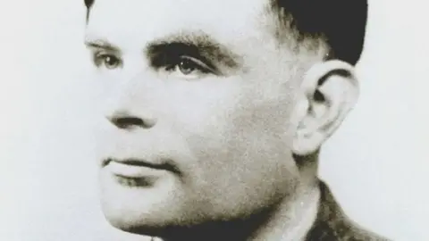Black and white image of Alan Turing