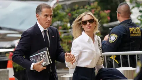 Reuters Hunter Biden, son of U.S. President Joe Biden, and his wife Melissa Cohen Biden, arrive at the federal court for his trial on criminal gun charges in Wilmington, Delaware, U.S., June 6, 2024.