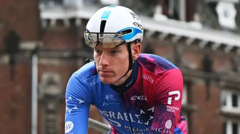 Jake Stewart rides for Israel-Premier Tech in the 2025 edition of the Tour de France