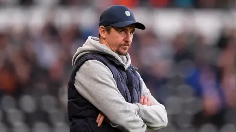 Getty Images Joey Barton, manager of Bristol Rovers looking dejected during the Sky Bet League 1 match between Derby County and Bristol Rovers at Pride Park, Derby on Saturday 29th October 2022.