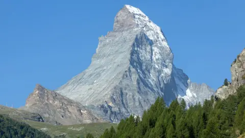 The Matterhorn mountain straddles the main boarder between Italy and Switzerland