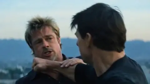 Seedance/X/AI-generated image An AI-generated clip of Brad Pitt and Tom Cruise fighting 