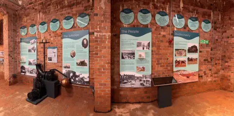 Ashfield District Council Exhibits showing the history of the reservoir in a handsome red brick building