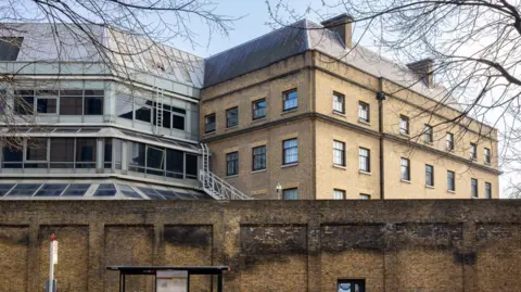 A building of the Royal Mint Court office complex, the possible future site of a new Chinese Embassy in London.