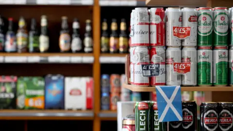 PA Media Alcohol for sale in an Edinburgh off-licence 