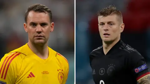 Manuel Neuer and Toni Kroos in split picture