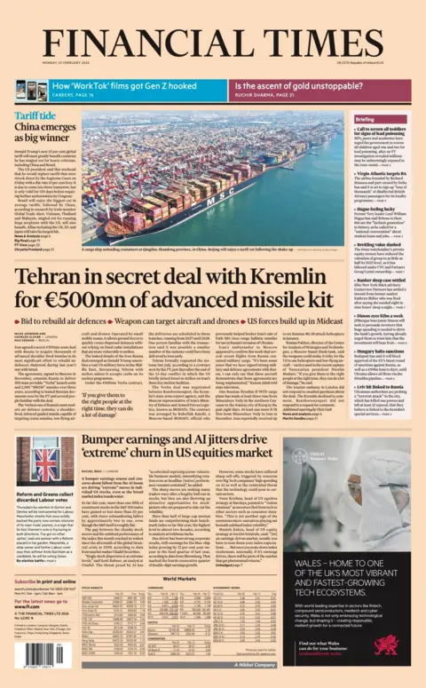 "Tehran in secret deal with Kremlin for €500m of advanced missile kit."
