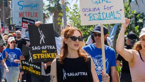 Reuters Sag-Aftra members on strike in the United States