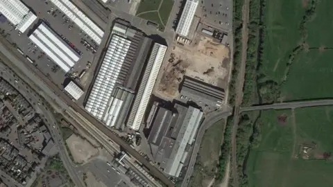 Google An aerial image of the site at Loughborough.