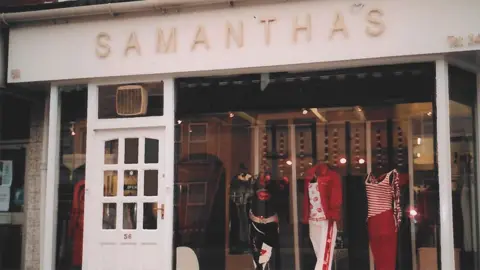 Suzie Bilton Archive picture of the exterior of the dress shop