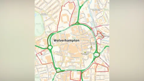 Wolverhampton City Centre A map of Wolverhampton city centre showing the proposed area for the order. 