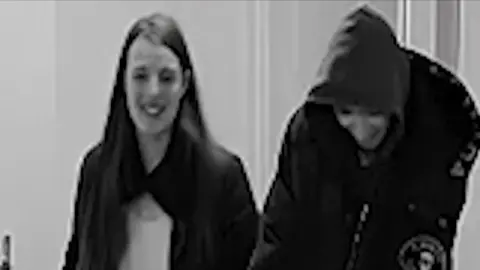 Scott Jeff and mother Chelsea Gleason-Mitchell captured on CCTV footage