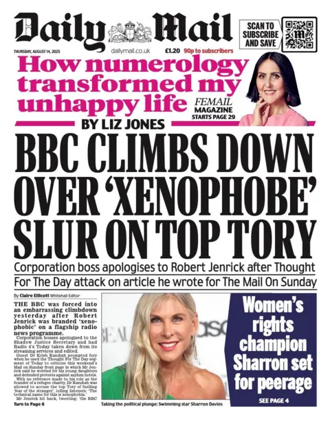  "BBC climbs down over 'xenophobe' slur on top Tory"