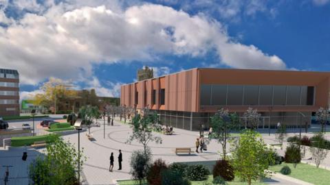 CGI view of the new history centre in Crewe