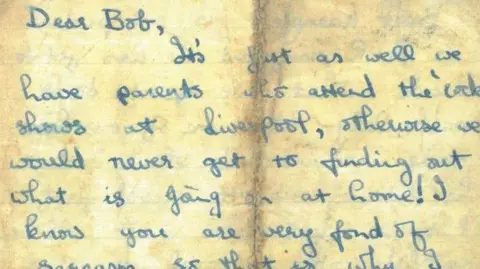 The Cavern A close up a letter written to Bob Wooler which started Dear Bob,