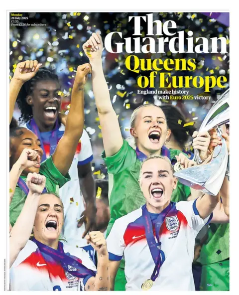 The main address says on the first page of the guardian: "European queens".