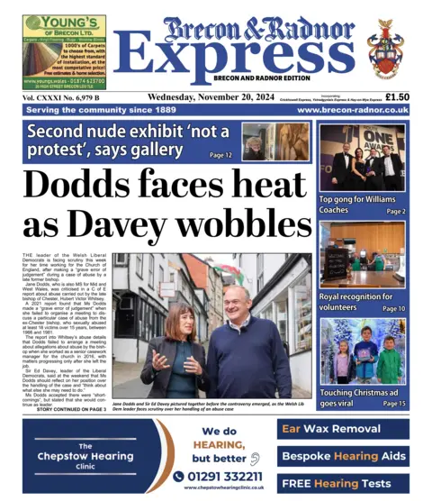 Brecon & Radnor Express Front page of the Brecon & Radnor Express