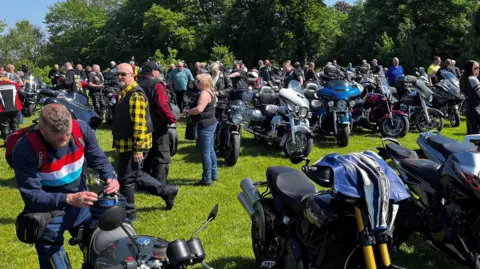 IBCC A large group of motorcyclists outside