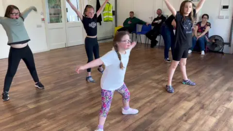 BBC/Nathan Turvey Children dancing at the SEND Dance Academy