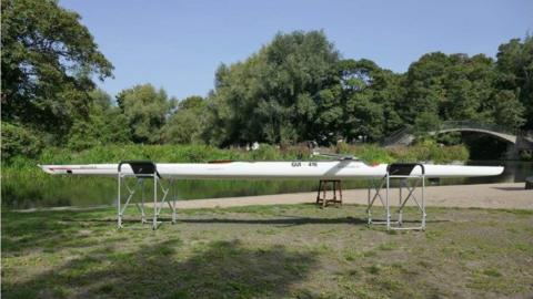 The boat Rio Gold which has been stolen from Guildford Rowing Club
