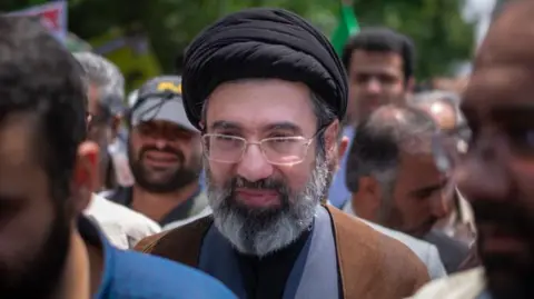 Mojtaba Khamenei attends a demonstration to mark Jerusalem day in Tehran in 2019.